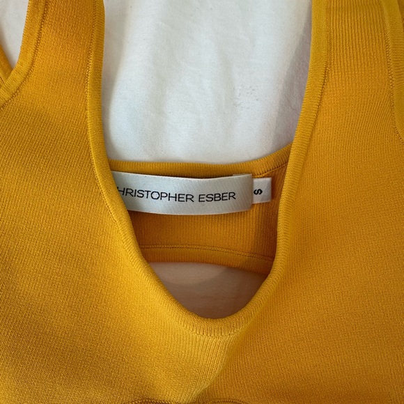Yellow Sheer Knit Top with under tank - Picture 12 of 13